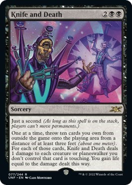 Knife and Death (UNF) #77 Rare Unfinity Magic: The Gathering: 2022