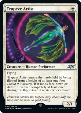 Trapeze Artist (UNF) #32 Uncommon (Lightly Played) Unfinity Magic: The Gathering: 2022