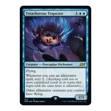 Treacherous Trapezist Galaxy Foil (UNF) #346 Rare (Foil Near Mint) Unfinity Magic: The Gathering: 2022