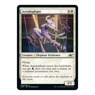 Aerialephant (UNF) #2 Common (Foil Lightly Played) Unfinity Magic: The Gathering: 2022