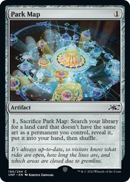 Park Map (UNF) #190 Common (Lightly Played) Unfinity Magic: The Gathering: 2022