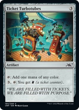Ticket Turbotubes (UNF) #194 Common (Lightly Played) Unfinity Magic: The Gathering: 2022