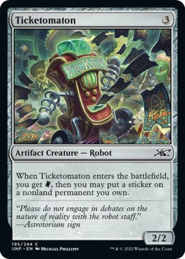 Ticketomaton (UNF) #195 Common (Lightly Played) Unfinity Magic: The Gathering: 2022