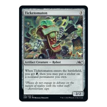 Ticketomaton (UNF) #195 Common (Lightly Played) Unfinity Magic: The Gathering: 2022