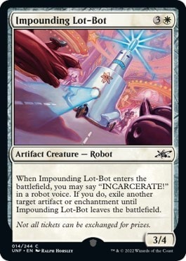 Impounding Lot Bot (UNF) #14 Common (Lightly Played) Unfinity Magic: The Gathering: 2022