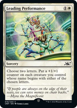Leading Performance (UNF) #18 Common (Lightly Played) Unfinity Magic: The Gathering: 2022
