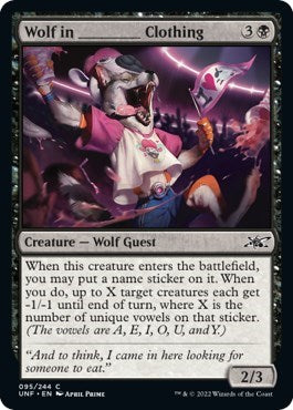 Wolf in _______ Clothing (UNF) #95 Common (Lightly Played) Unfinity Magic: 2022