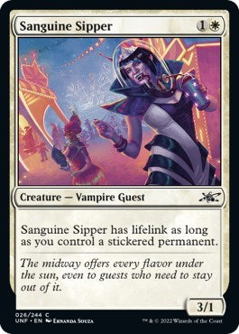 Sanguine Sipper (UNF) #26 Common (Lightly Played) Unfinity Magic: 2022