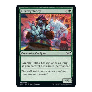 Grabby Tabby (UNF) #140 Common (Lightly Played) Unfinity Magic: The Gathering: 2022