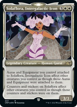 Solaflora Intergalactic Icon Showcase Galaxy Foil (UNF) #497 Rare (Foil Near Mint) Unfinity Magic: 2022