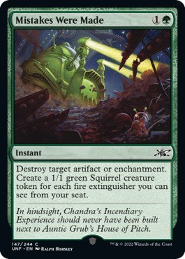 Mistakes Were Made (UNF) #147 Common (Lightly Played) Unfinity Magic: The Gathering: 2022