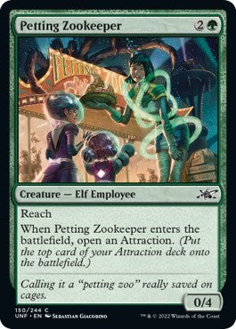 Petting Zookeeper (UNF) #150 Common (Lightly Played) Unfinity Magic: The Gathering: 2022