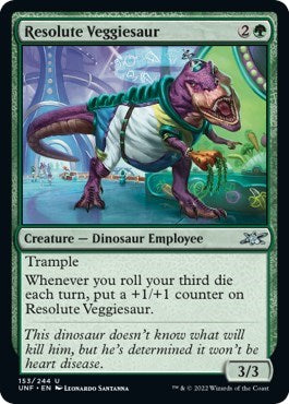 Resolute Veggiesaur (UNF) #153 Uncommon (Lightly Played) Unfinity Magic: 2022
