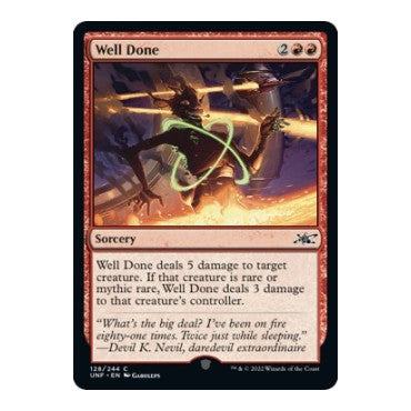 Well Done (UNF) #128 Common (Lightly Played) Unfinity Magic: The Gathering: 2022