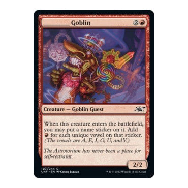 Goblin (UNF) #107 Common (Lightly Played) Unfinity Magic: The Gathering: 2022