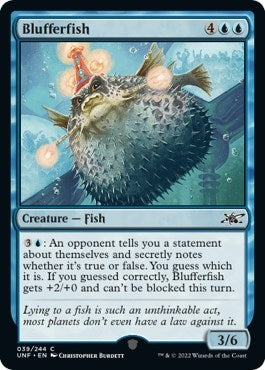 Blufferfish (UNF) #39 Common (Lightly Played) Unfinity Magic: The Gathering: 2022