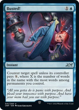 Busted (UNF) #41 Uncommon (Lightly Played) Unfinity Magic: The Gathering: 2022