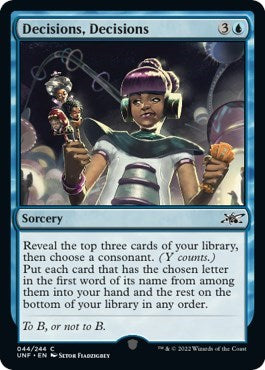 Decisions Decisions (UNF) #44 Common (Lightly Played) Unfinity Magic: The Gathering: 2022