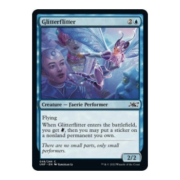 Glitterflitter (UNF) #48 Common (Foil Lightly Played) Unfinity Magic: The Gathering: 2022