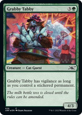 Grabby Tabby Galaxy Foil (UNF) #426 Common (Foil Near Mint) Unfinity Magic: 2022
