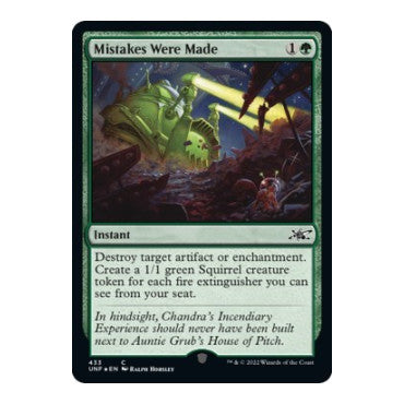 Mistakes Were Made (Galaxy Foil) (UNF) #433 Common (Foil Near Mint) Unfinity Magic: The Gathering: 2022