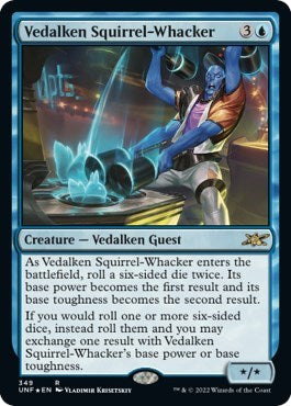 Vedalken Squirrel Whacker Galaxy Foil (UNF) #349 Rare (Foil Near Mint) Unfinity Magic: 2022