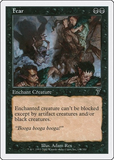 Fear (7ED) #135 Common (Heavily Played) 7th Edition Magic: The Gathering: 2001