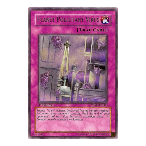 Planet Pollutant Virus (CRMS) #CRMS-EN080 Rare (1st Edition Damaged) Crimson Crisis YuGiOh: 2009