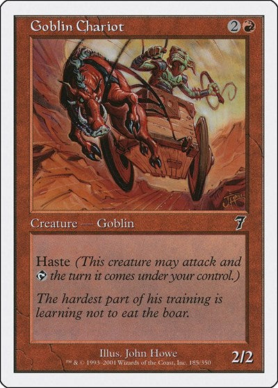 Goblin Chariot (7ED) #185★ Common (Heavily Played) 7th Edition Magic: The Gathering: 2001