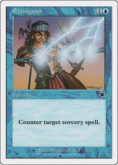 Extinguish (S99) #37 Common (Moderately Played) Starter 1999 Magic: The Gathering: 1999