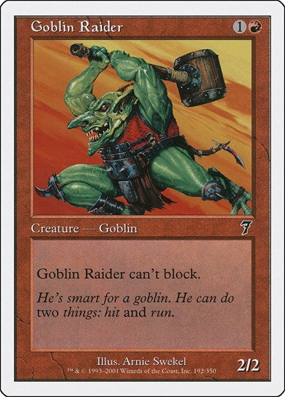 Goblin Raider (7ED) #192★ Common (Damaged) 7th Edition Magic: 2001