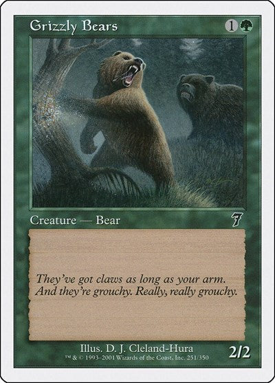 Grizzly Bears (7ED) #251★ Common 7th Edition Magic: 2001