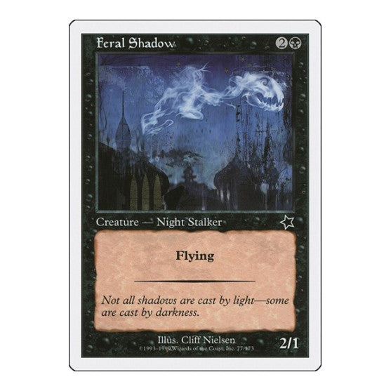 Feral Shadow (S99) #77 Common (Heavily Played) Starter 1999 Magic: The Gathering: 1999