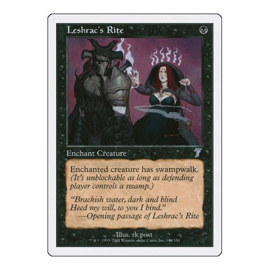 Leshracs Rite (7ED) #144 Uncommon (Lightly Played) 7th Edition Magic: The Gathering: 2001