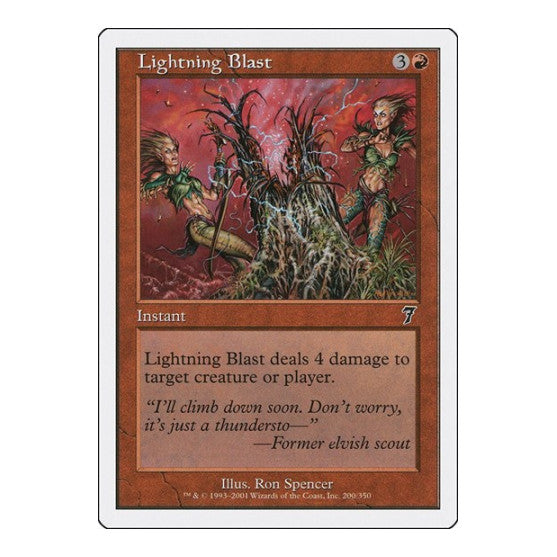 Lightning Blast (7ED) #200 Common (Lightly Played) 7th Edition Magic: The Gathering: 2001