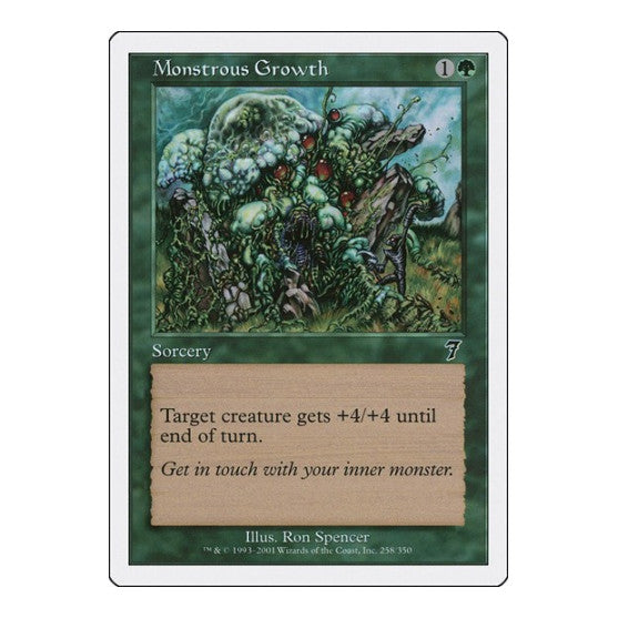 Monstrous Growth (7ED) #258 Common (Moderately Played) 7th Edition Magic: The Gathering: 2001