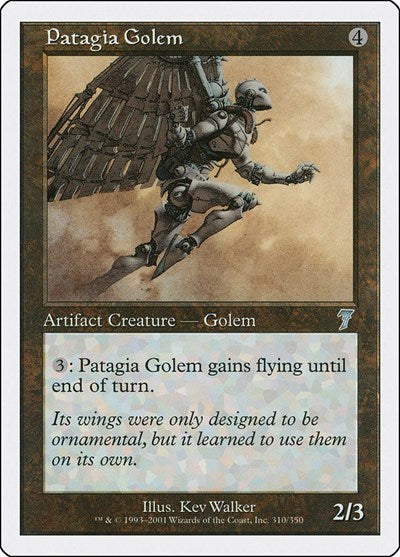 Patagia Golem (7ED) #310★ Uncommon (Foil Heavily Played) 7th Edition Magic: 2001