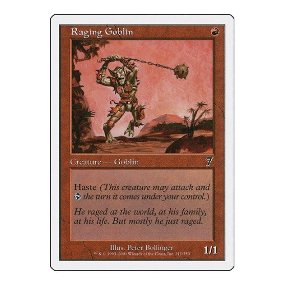 Raging Goblin (7ED) #211 Common (Lightly Played) 7th Edition Magic: The Gathering: 2001
