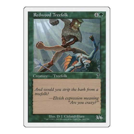Redwood Treefolk (7ED) #264 Common (Heavily Played) 7th Edition Magic: The Gathering: 2001