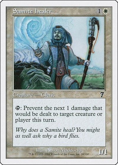 Samite Healer (7ED) #38★ Common (Lightly Played) 7th Edition Magic: The Gathering: 2001