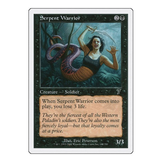 Serpent Warrior (7ED) #162 Common (Lightly Played) 7th Edition Magic: The Gathering: 2001