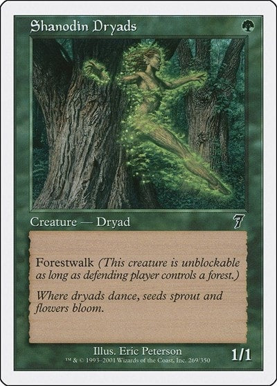 Shanodin Dryads (7ED) #269 Common (Heavily Played) 7th Edition Magic: The Gathering: 2001