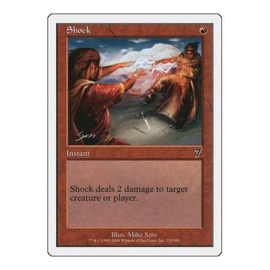 Shock (7ED) #219 Common (Heavily Played) 7th Edition Magic: The Gathering: 2001