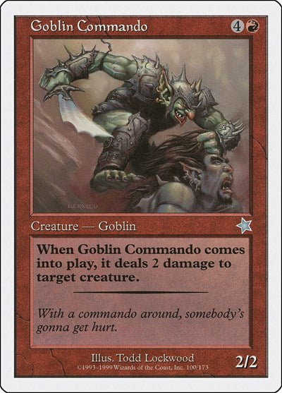 Goblin Commando (S99) #100 Uncommon (Lightly Played) Starter 1999 Magic: The Gathering: 1999