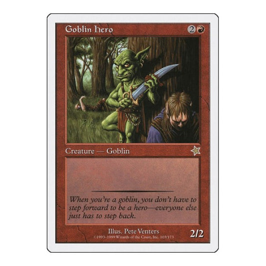 Goblin Hero (S99) #103 Rare Starter 1999 Magic: The Gathering: 1999