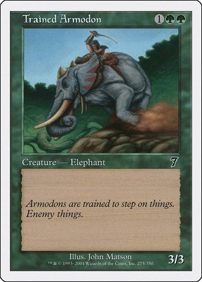 Trained Armodon (7ED) #275 Common (Heavily Played) 7th Edition Magic: The Gathering: 2001