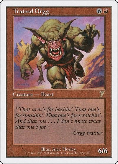 Trained Orgg (7ED) #224★ Rare (Lightly Played) 7th Edition Magic: 2001