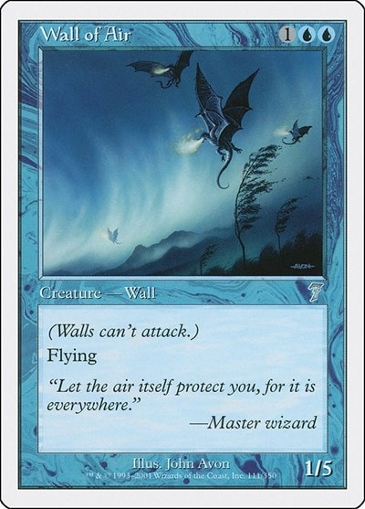 Wall of Air (7ED) #111 Uncommon (Moderately Played) 7th Edition Magic: The Gathering: 2001