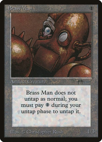 Brass Man (ARN) #59 Uncommon (Heavily Played) Arabian Nights Magic: The Gathering: 1993