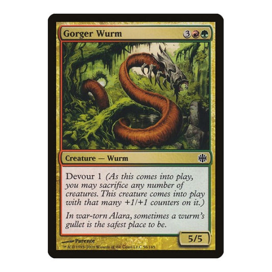 Gorger Wurm (ARB) #56 Common (Lightly Played) Alara Reborn Magic: The Gathering: 2009